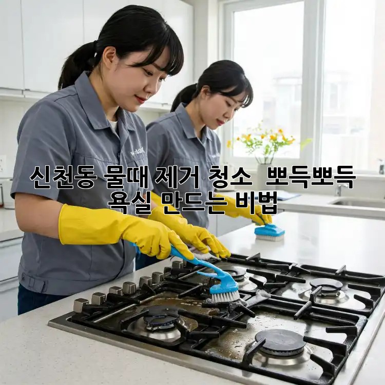 신천동 물때 제거 청소 ✨ 뽀득뽀득 욕실 만드는 비법!