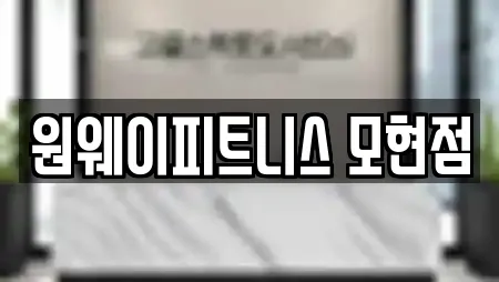 원웨이피트니스 모현점