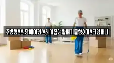 주방청소식당에어컨쓰레기집생활폐기물청소미스터컴퍼니