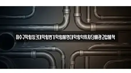 하수구막힘싱크대막힘변기막힘세면대막힘악취차단배관고압세척