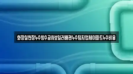 화장실천장누수방수공사보일러배관누수탐지업체아파트누수비용