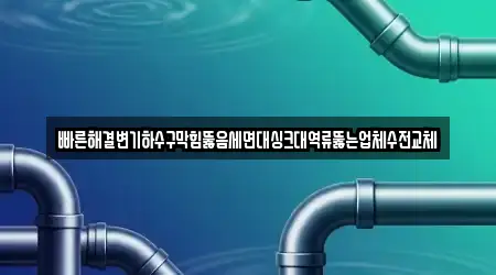 빠른해결변기하수구막힘뚫음세면대싱크대역류뚫는업체수전교체