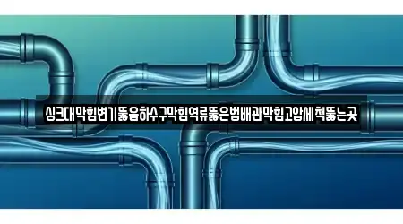 싱크대막힘변기뚫음하수구막힘역류뚫은법배관막힘고압세척뚫는곳