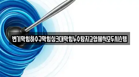 변기막힘하수구막힘싱크대막힘누수탐지고압세척모두시스템
