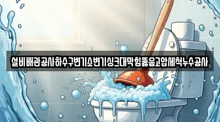 설비배관공사하수구변기소변기싱크대막힘뚫음고압세척누수공사