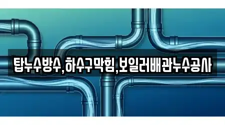 탑누수방수,하수구막힘,보일러배관누수공사