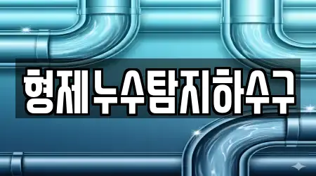 형제누수탐지하수구