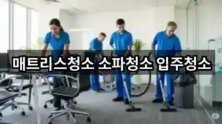 매트리스청소 소파청소 입주청소
