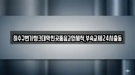 하수구변기씽크대막힌곳뚫음고압세척,부속교체24시출동
