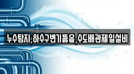 누수탐지,하수구변기뚫음,수도배관제일설비