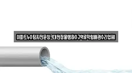 아파트누수탐지전문싱크대천정물샘하수구역류막힘배관수리업체