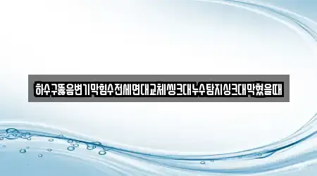 하수구뚫음변기막힘수전세면대교체씽크대누수탐지싱크대막혔을때