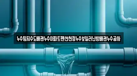 누수탐지수도배관누수아파트펜션천정누수보일러난방배관누수공사