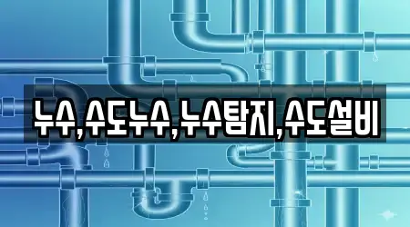 누수,수도누수,누수탐지,수도설비
