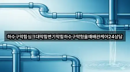 하수구막힘싱크대막힘변기막힘하수구막혔을때배관케어24상담