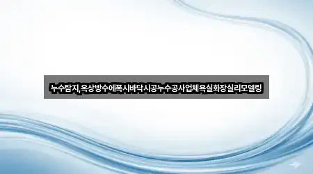 누수탐지,옥상방수에폭시바닥시공누수공사업체욕실화장실리모델링