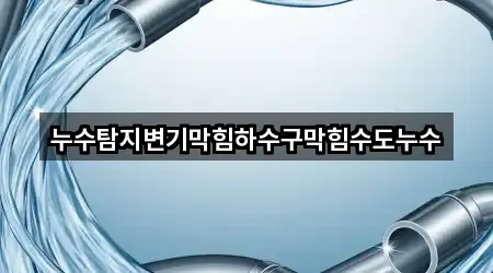 누수탐지변기막힘하수구막힘수도누수