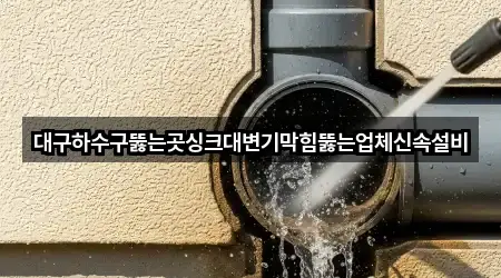 대구하수구뚫는곳싱크대변기막힘뚫는업체신속설비
