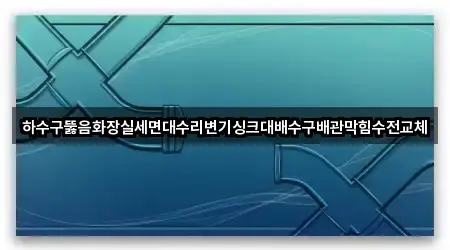 하수구뚫음화장실세면대수리변기싱크대배수구배관막힘수전교체