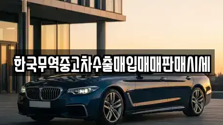 강원특별자치도 강릉시 지변동 중고차매입 전문 한국무역중고차수출매입매매판매시세