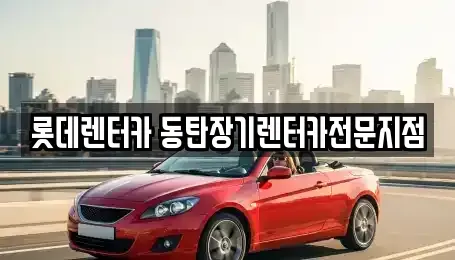 경기 용인시 기흥구 고매동 장기렌트카 전문 롯데렌터카 동탄장기렌터카전문지점