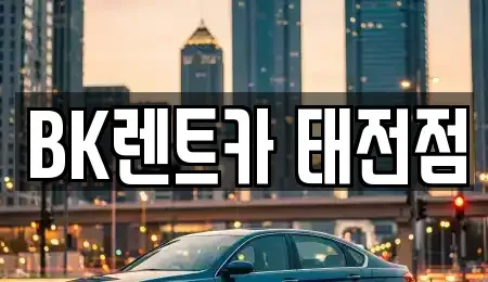 경기도 광주시 장지동 렌트카 전문 BK렌트카 태전점