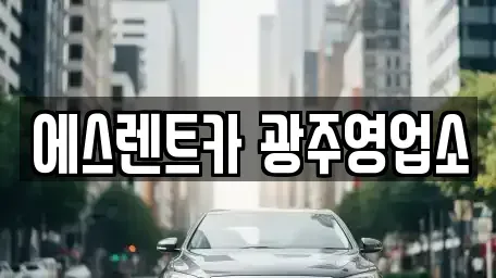 광주광역시 남구 양과동 렌트카 전문 에스렌트카 광주영업소