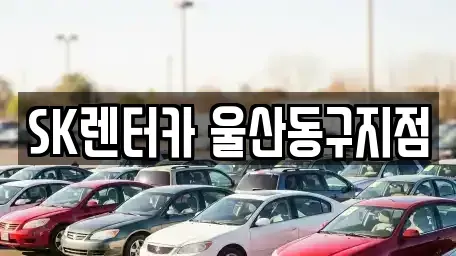 울산 동구 렌트카 전문 SK렌터카 울산동구지점