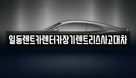 인천 옹진군 장기렌트카 전문 일등렌트카렌터카장기렌트리스사고대차