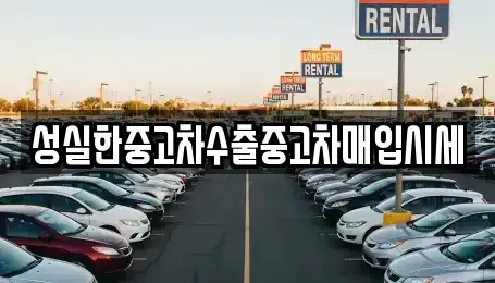 전북 전주시 덕진구 진북동 중고차매입 전문 성실한중고차수출중고차매입시세