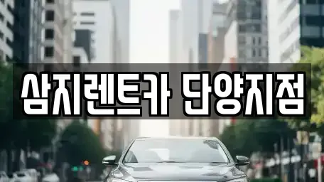 충북 단양군 가곡면 렌트카 전문 삼지렌트카 단양지점