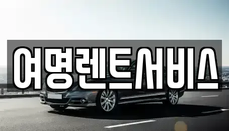 충청남도 공주시 반포면 렌트카 전문 여명렌트서비스